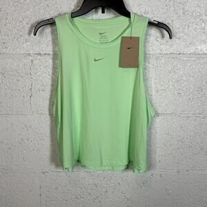 Nike Women's One Classic Dri-FIT Cropped Tank Top Vapor Greenblack  XL
